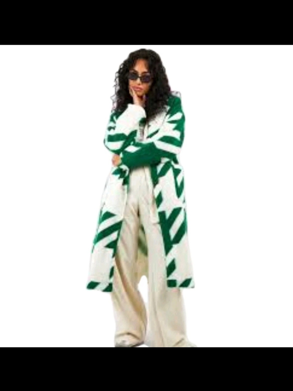 BoohooDogtooth Oversized Overcoat Wool Women’s Size 4 Italian Chic Casual Luxe